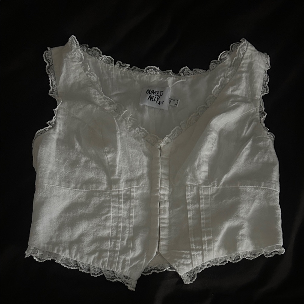 Princess Polly Lace Trimmed Crop Top